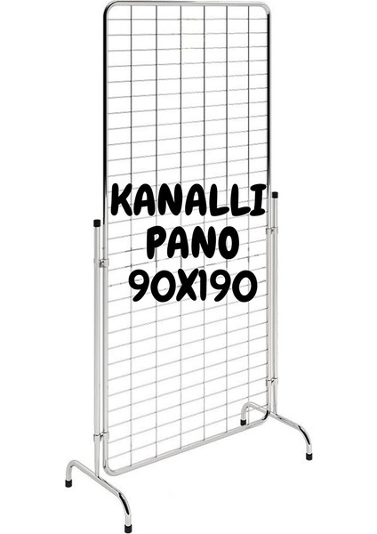 Manken İstanbul Krom Tel Pano Standı 90X190 cm Bijuteri Standı Çorap Standı Telefon Standı Aksesuar Standı