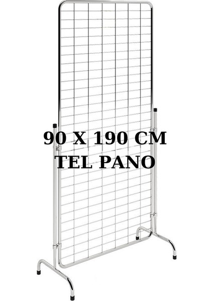 Manken İstanbul Krom Tel Pano Standı 90X190 cm Bijuteri Standı Çorap Standı Telefon Standı Aksesuar Standı