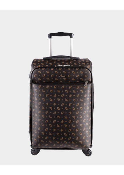 Çantaş Cs Baskılı 4 Tekerlekli Orta Boy Valiz 555-013 Kahverengi