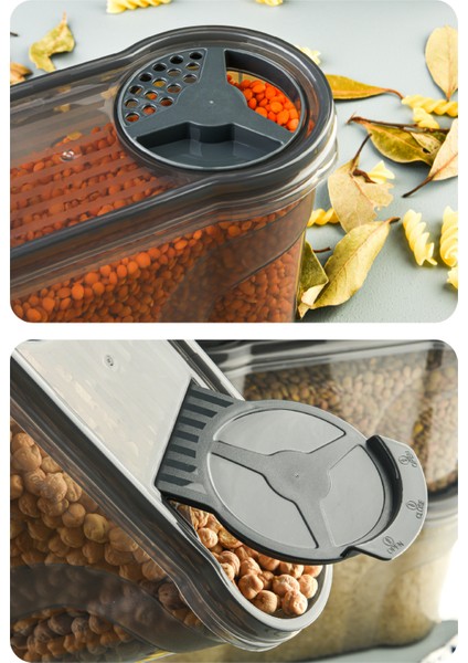 Etiketli 6lı Erzak Kabı Set 2900 ml Antrasit