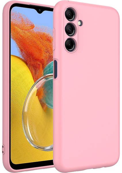 Samsung Galaxy M14 Kılıf Kamera Korumalı Içi Kadife Logosuz Mara Lansman Silinebilir Kılıf Pembe