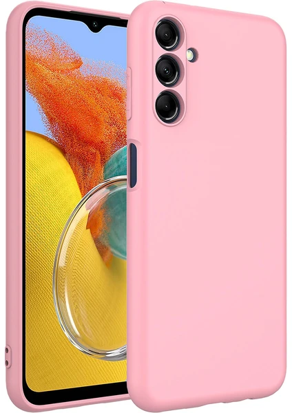 Case 4U Samsung Galaxy M14 Kılıf Kamera Korumalı Içi Kadife Logosuz Mara Lansman Silinebilir Kılıf Pembe