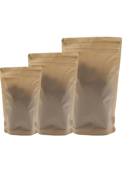 Geri Dönüştürülebilir Kahverengi Doypack 13 x 22,5 + 3,5 cm. 250 gr. - 1000 Adet