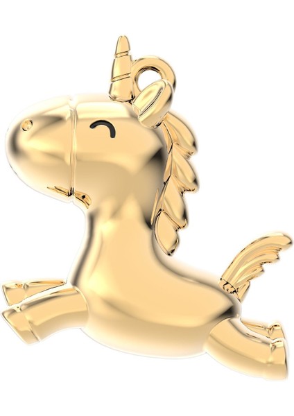 18 Ayar Altın Kaplama Uçan Unicorn Kolye