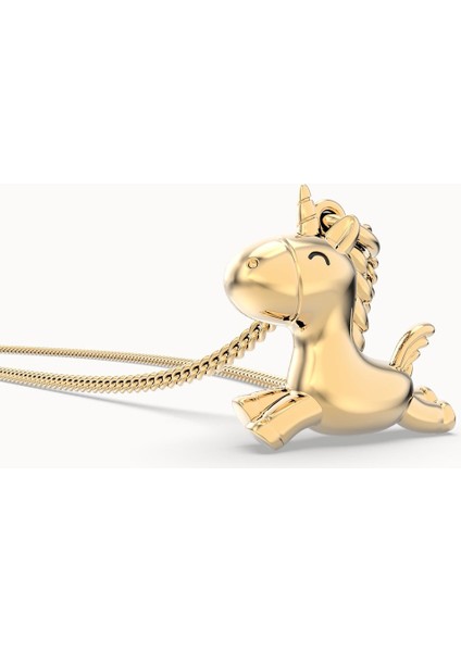 18 Ayar Altın Kaplama Uçan Unicorn Kolye