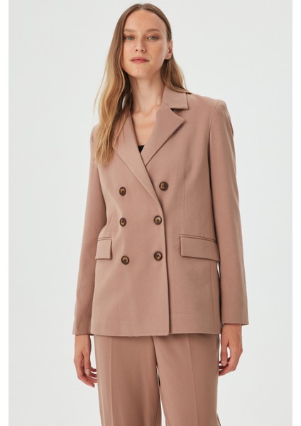Kadın Camel Düğme Deteylı Boyfriend Blazer Ceket fiyatları