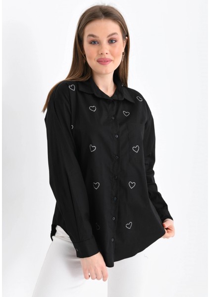 Siyah Kalpli Kadın Gömlek fiyatları