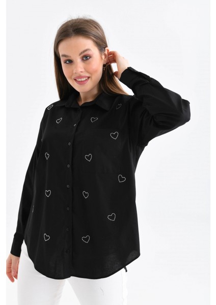 Siyah Kalpli Kadın Gömlek fırsatları
