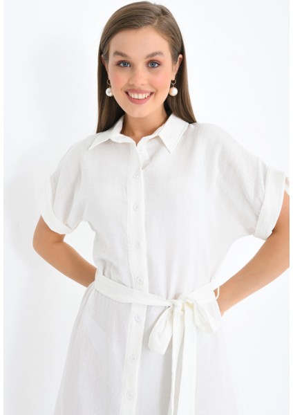 Yarım Kollu Beyaz Elbise fiyatları