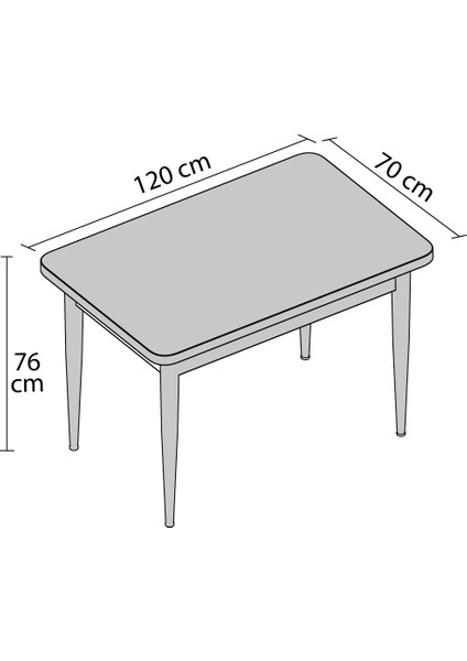 70X120 Mdf Mutfak Masası