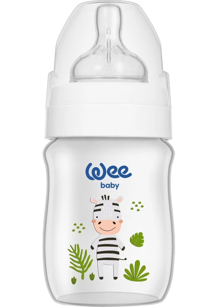 Wee Baby Safari Biberon 150 ml Gri Zebra