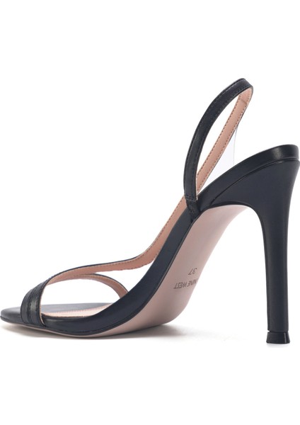 GRANDE 3FX Siyah Kadın Topuklu Sandalet modelleri