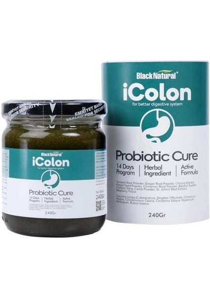 Black Natural Icolon Probiotic Cure (3 Adet)