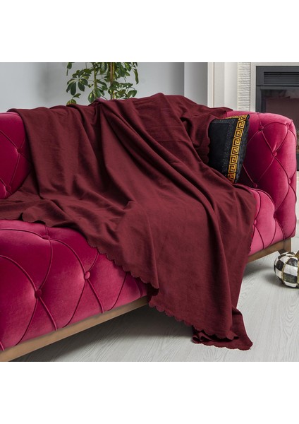 Kaymaz Koltuk Örtüsü Çift Taraflı Mikrofiber Şönil 175x300 cm Bordo – Kedi Köpek ve Çocuk Dostu modelleri
