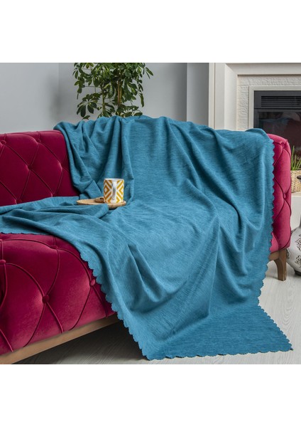 Kaymaz Koltuk Örtüsü Çift Taraflı Mikrofiber Şönil 175x300 cm Turkuaz – Kedi Köpek ve Çocuk Dostu modelleri