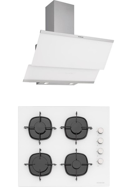 CS5335W01 - 3420 Classy 60 Beyaz Cam Ankastre Set