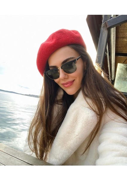 Unisex Siyah Clubmaster Klasik Güneş Gözlüğü