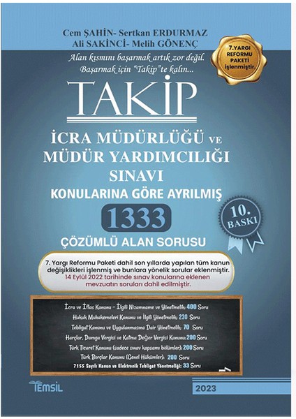 Takip Icra Müdürlüğü ve Müdür Yardımcılığı Sınavı Soru Bankas