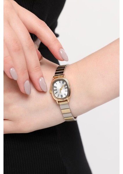 Lilith Roma Rakam Gümüş Kadran Gold-Gümüş Kordon Kadın Kol Saati modelleri