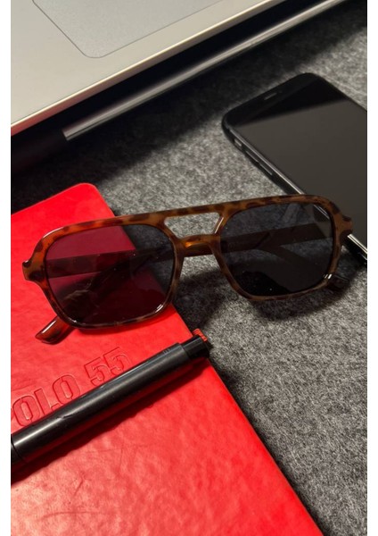 Leopar Desen Pilot Model Unisex Güneş Gözlüğü