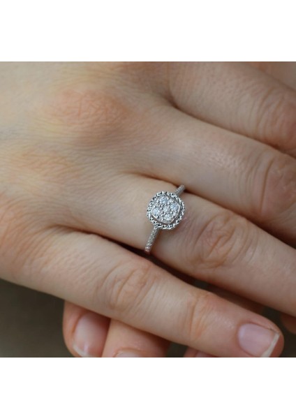 Pırlanta 0.19 Ct Modern Tasarım Coronet Yüzük fiyatları