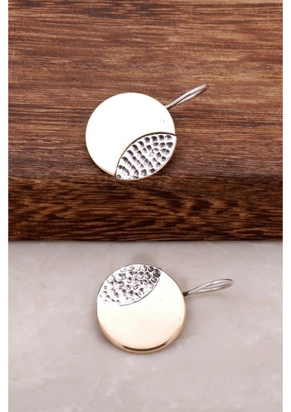 Tasarım Hitit Motifli Çekiç Dövme Gümüş Küpe 1563