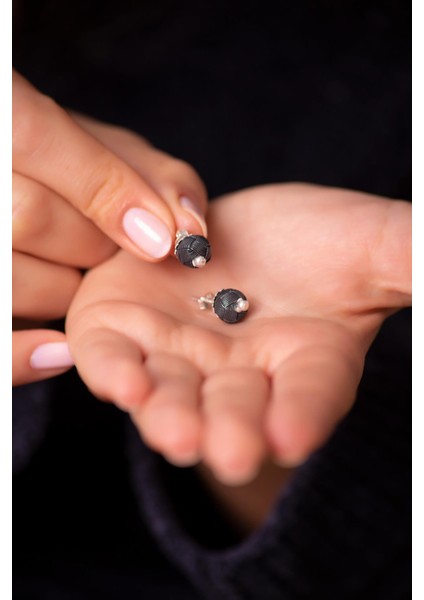 Tek Top Kazaziye El Sarması Mini Gümüş Küpe 493 fiyatları