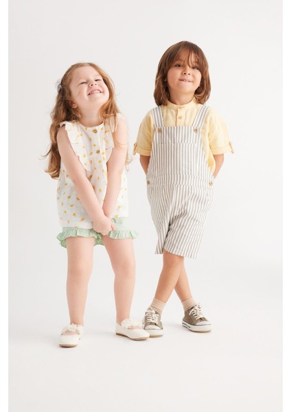 Erkek Bebek Çizgili Gabardin Tulum Z8861A223SM