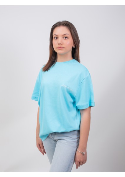 Jean Pıaré Oversızed Tee JPSW2023 Turkuaz fiyatları