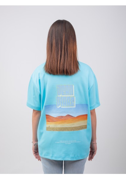 Jean Pıaré Oversızed Tee JPSW2023 Turkuaz fırsatları