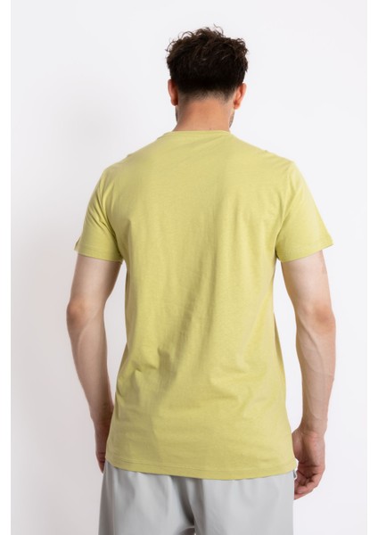 Erkek O-Yaka Cepli T-Shirt Bolsillo - Açık Haki modelleri