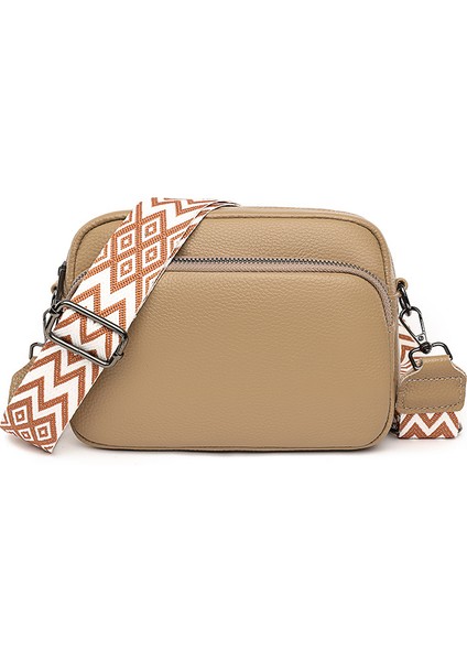 Üst Katman Inek Derisi Çanta Kadın Moda Crossbody Küçük Kare Çanta (Yurt Dışından)