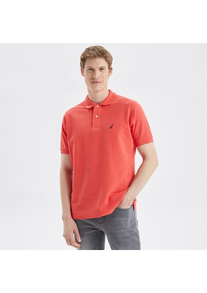 Nautıca Erkek Turuncu Classic Fıt Kısa Kollu Polo K35000T.8SC
