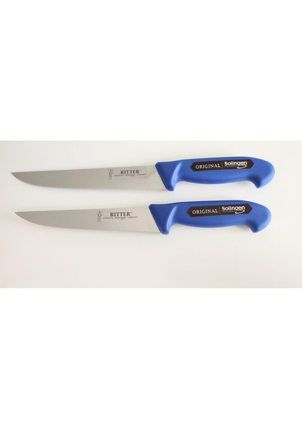 Kasap Bıçağı Seti 2 Adet ( 18cm+21cm) Mavi