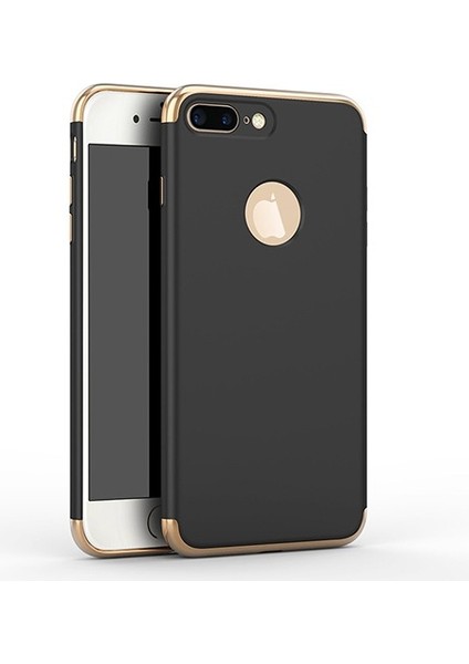 iPhone 7 / 8 Plus Kılıf Golden Frame Arka Kapak Siyah