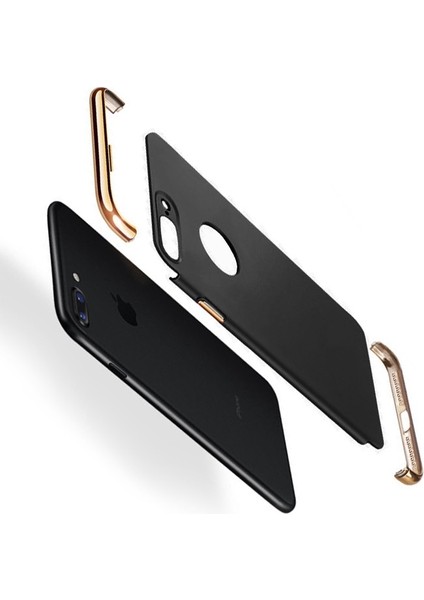 iPhone 7 / 8 Plus Kılıf Golden Frame Arka Kapak Siyah fiyatları