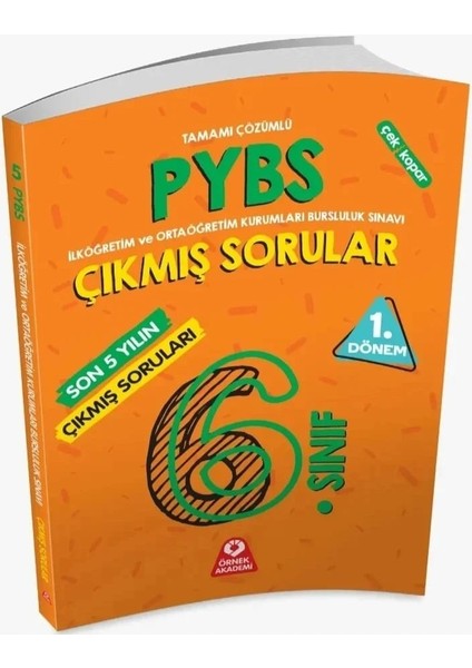 Örnek Akademi Yayınları 6. Sınıf 2023 1. Dönem PYBS Bursluluk Son 5 Yılın Çıkmış Soruları