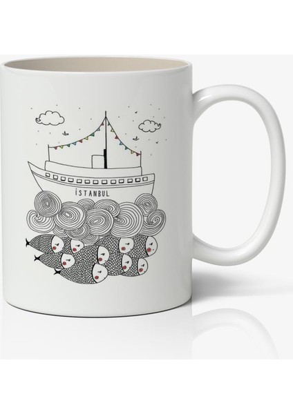 İstanbul Temalı Baskılı Kupa Bardak