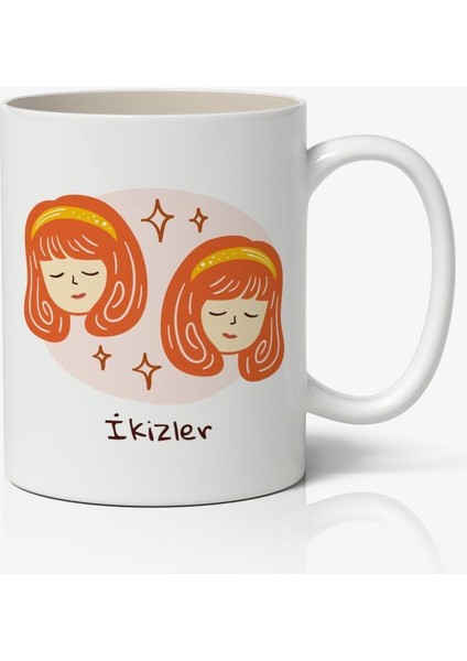 İkizler Burcu Baskılı Kupa Bardak