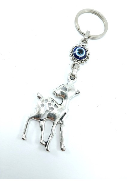 Nazar Boncuğu Anahtarlık Metal Geyik Figürü Hediyelik Aksesuar fiyatları