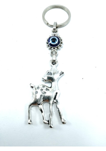 Nazar Boncuğu Anahtarlık Metal Geyik Figürü Hediyelik Aksesuar modelleri