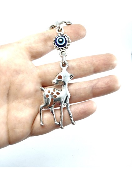 Nazar Boncuğu Anahtarlık Metal Geyik Figürü Hediyelik Aksesuar indirimleri