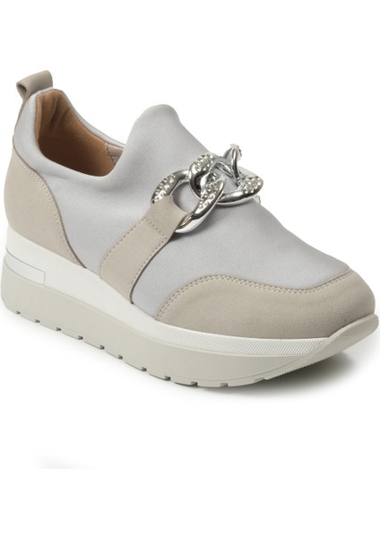 Kadın Dolgu Taban Ayakkabı 9B4636 Comart 4636 Trıc Sprint Grey