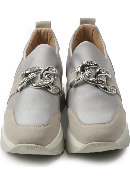 Kadın Dolgu Taban Ayakkabı 9B4636 Comart 4636 Trıc Sprint Grey