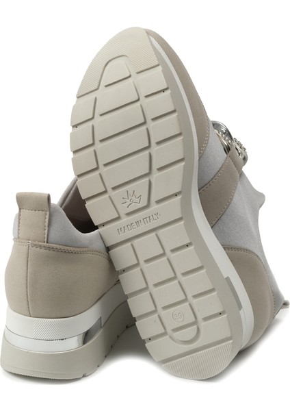 Kadın Dolgu Taban Ayakkabı 9B4636 Comart 4636 Trıc Sprint Grey