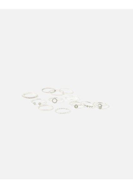 Taşlı Yüzük Seti x 12 Silver modelleri