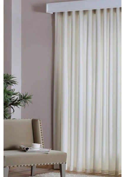 Lüx Atlas Saten Krem Güneşlik Perde - 360 x 200 cm fırsatları