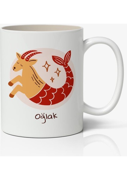 Oğlak Burcu Baskılı Kupa Bardak