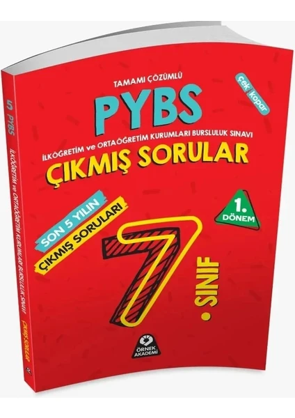 Örnek Akademi Yayınları 6. Sınıf 2023 1. Dönem PYBS Bursluluk Son 5 Yılın Çıkmış Soruları