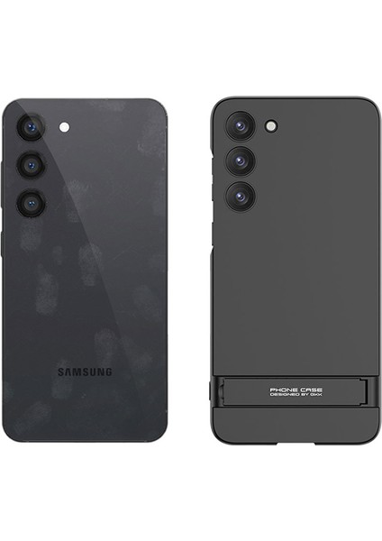 Samsung Galaxy S23 Kılıf Kamera Korumalı Dikey Standlı Ays Kapak modelleri
